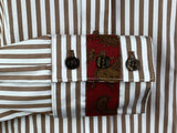 CR RanchWear Apparel & Accessories CR Tradition Brown and White Bengal Stripe