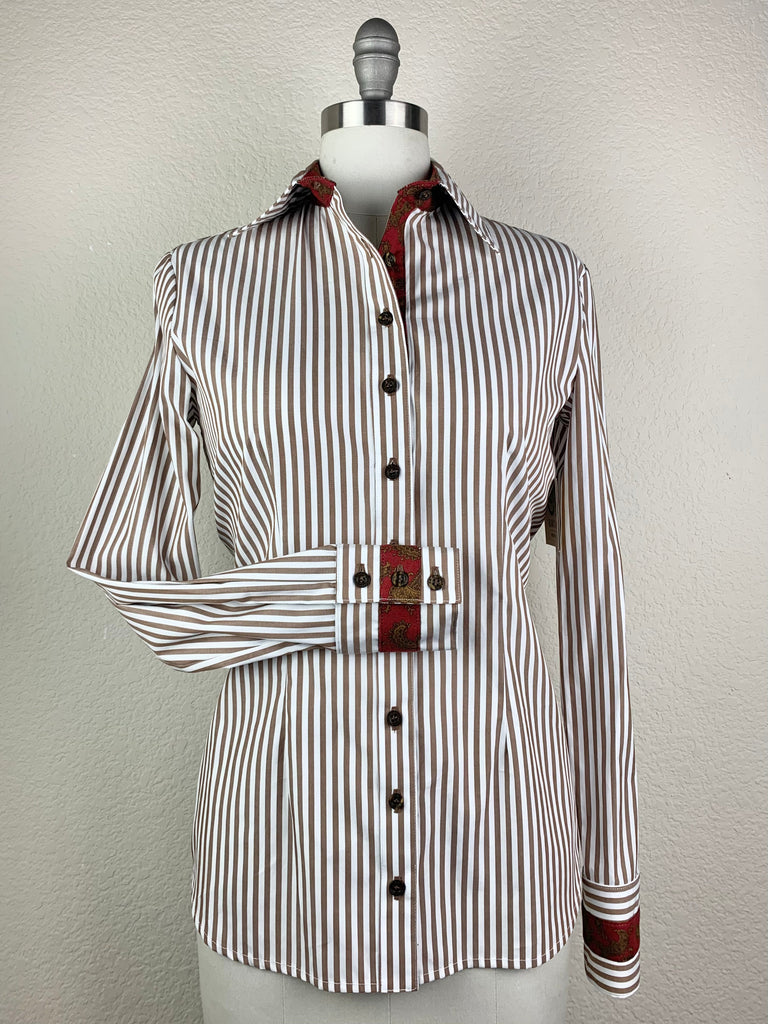 CR RanchWear Apparel & Accessories CR Tradition Brown and White Bengal Stripe