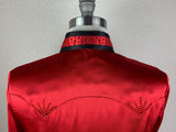 CR RanchWear CR Special Bright Red with Black Bold Stripe Satin