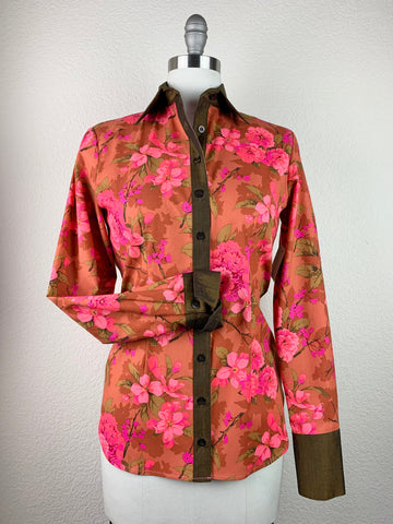 CR RanchWear CR Tradition Rust and Pink Blossoms
