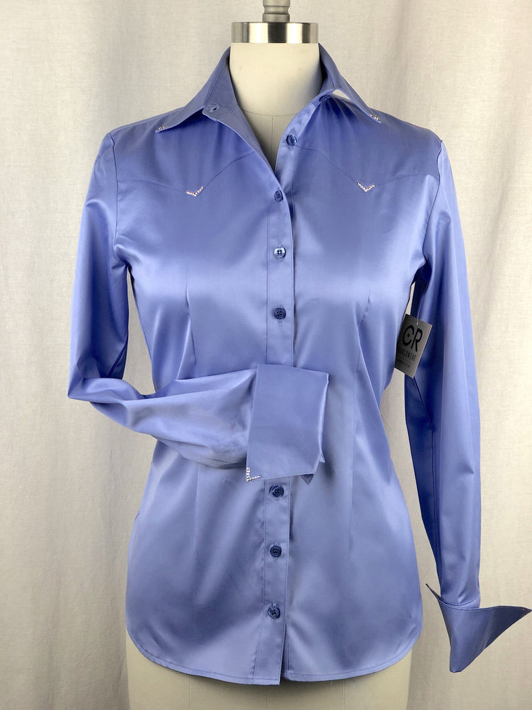 CR RanchWear Physical CR Classic Periwinkle Cotton Sateen Western Shirt