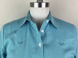 CR RanchWear Physical CR Classic Turquoise and White Italian Cotton