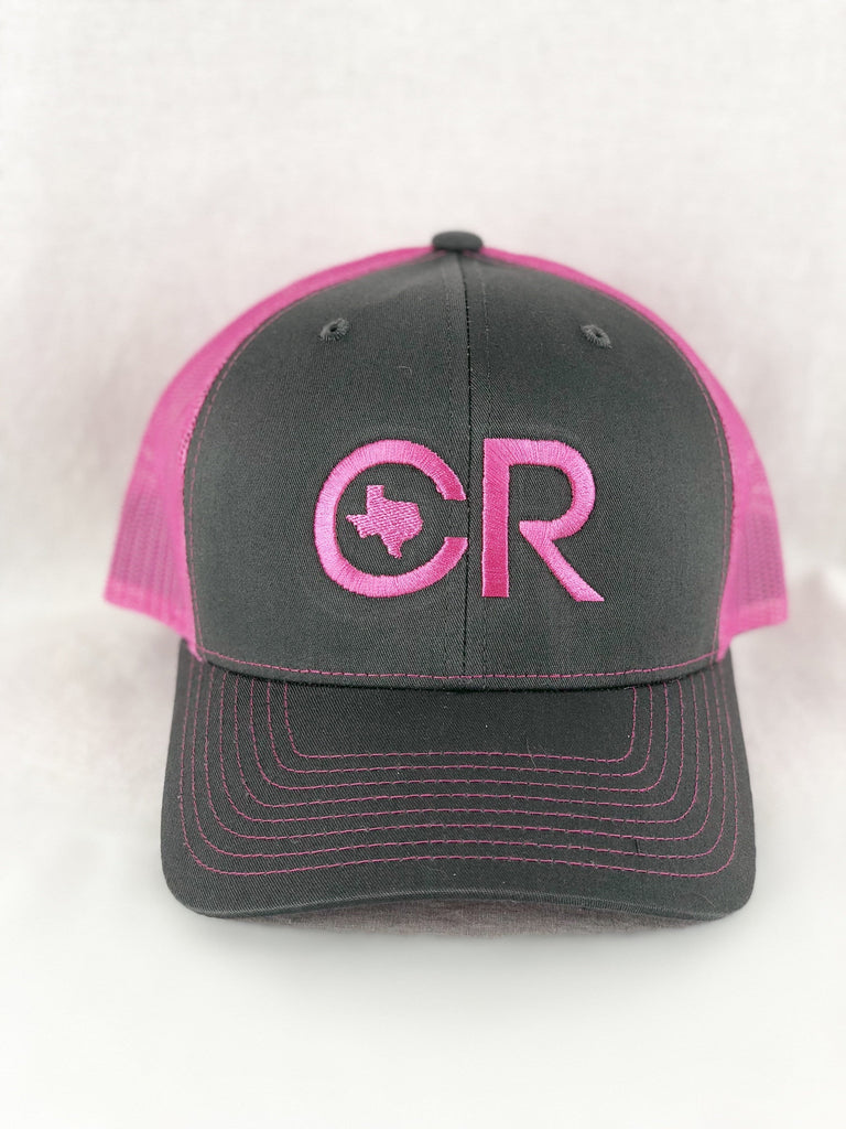 CR RanchWear Physical CR Gray and Pink Mesh Hat