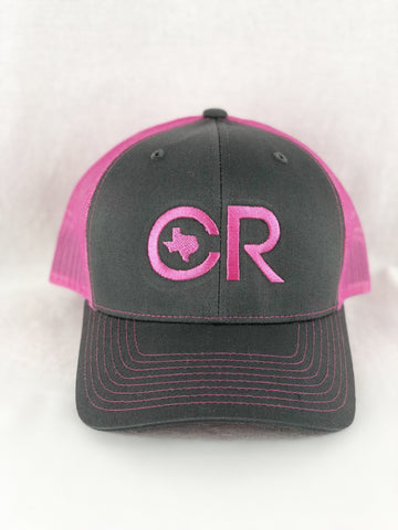 CR RanchWear Physical CR Gray and Pink Mesh Hat