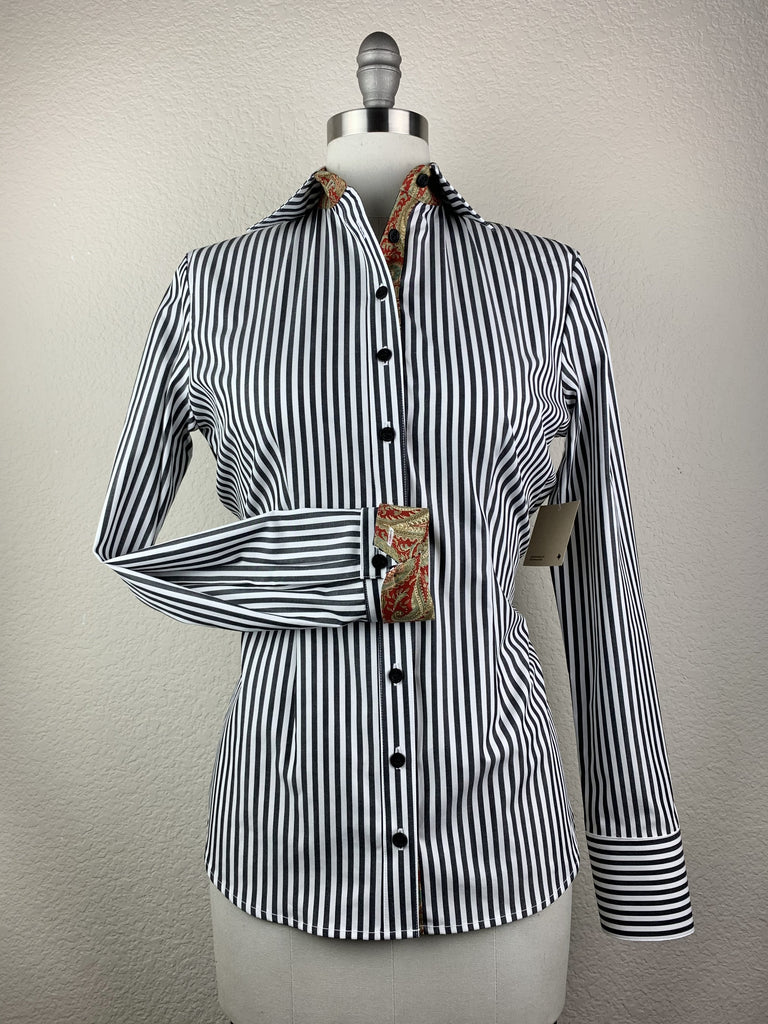 CR RanchWear Physical CR Tradition Black and White Bengal Stripe Italian Cotton