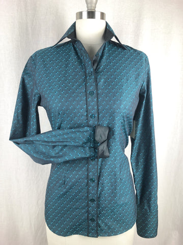 CR RanchWear Physical CR Tradition Teal Bow Tie Italian Cotton