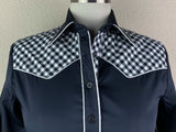 CR RanchWear Physical CR Western Pro Black Cotton Sateen with Gingham