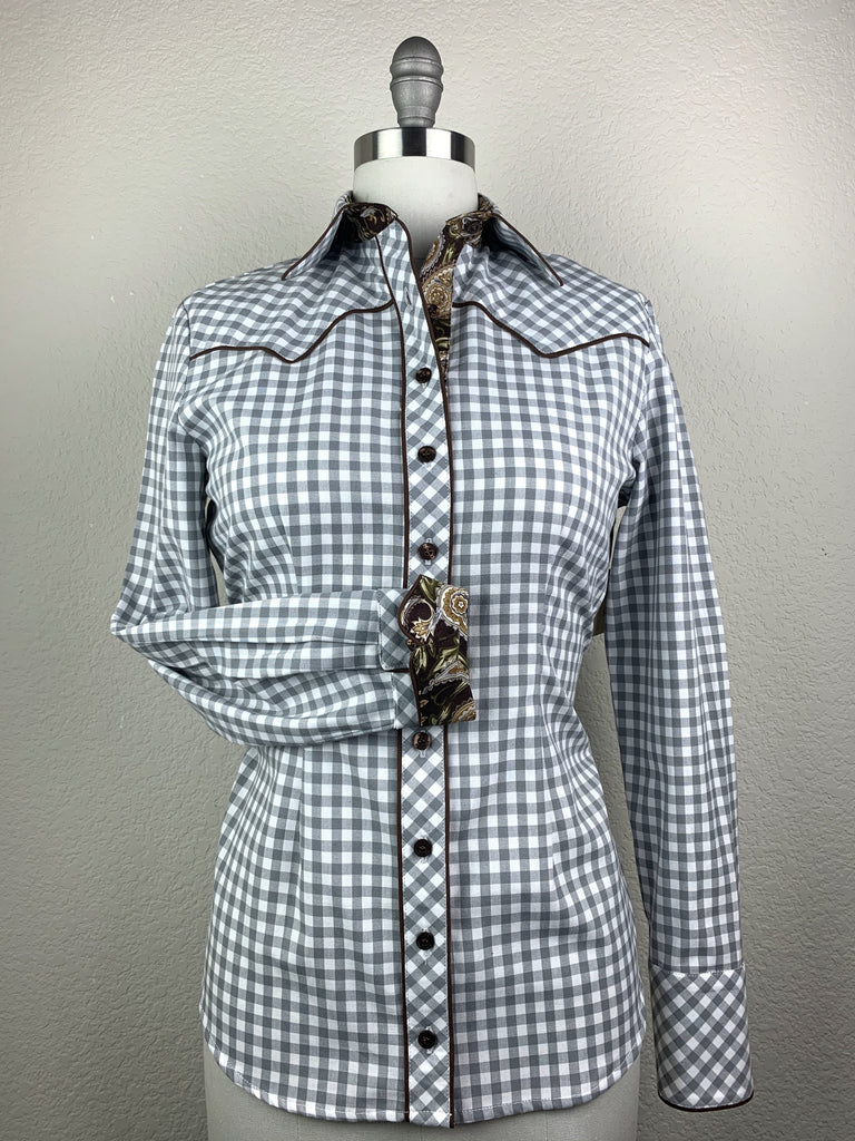 CR RanchWear Physical CR Western Pro Gray and White Gingham