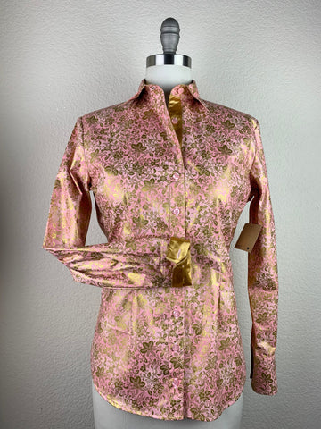 CR RanchWear Physical CR Western Pro Pink with Gold Floral- FINAL SALE