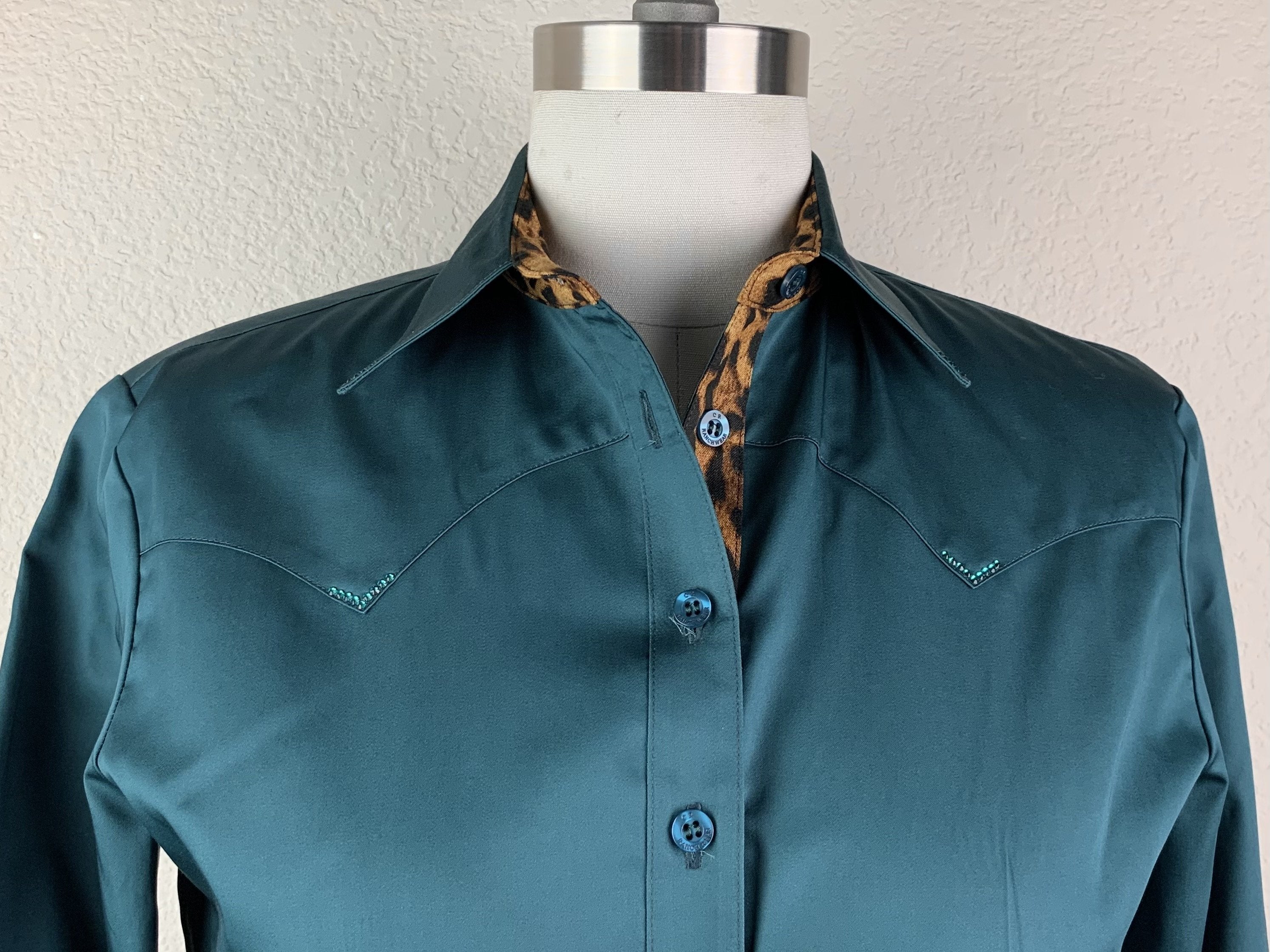 Buy CR Western Pro Wild About Leopard Teal at CR RanchWear for only $189.00