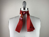CR RanchWear Physical Rectangle (35x7in) CR Bright Red Floral Silk Scarf