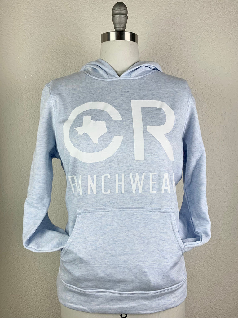 CR RanchWear Women's CR Heathered Powder Blue Hoodie
